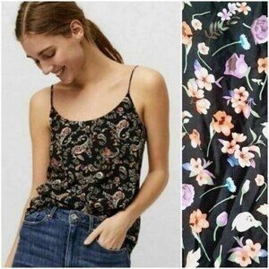 VERO MODA New - Simply Easy Singlet TankTop Black Floral Sz S